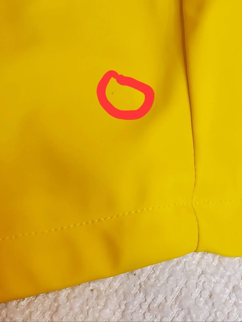 Hunter Kids Yellow Raincoat with Black & White Striped Lining